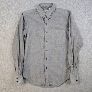 Naked & Famous Shirt‎ Mens Small Gray Long Sleeve Button Down Japanese Fabric